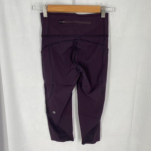 Lululemon Pace Perfect Crop (17") Boysenberry Size 4 - Picture 6 of 9